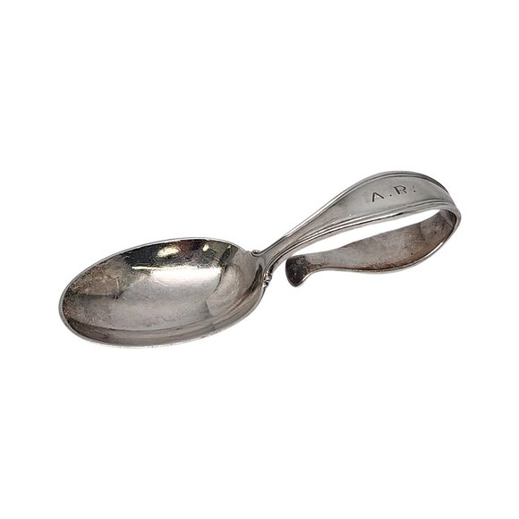Tiffany Co Sterling Silver Curved Handle Loop Baby Spoon with
